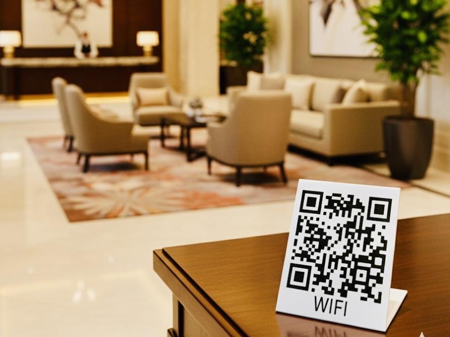 Табелка с QR code за WiFi